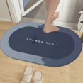 thumbnail image 2 of Huayishang Carpet,Polyester Carpet,Bath Mat Rubber Bath Mats Quick Drying Non Slip Bathroom Mat Super Absorbent Bath Mat Instant Dry Bathroom Rug In Front of The Kitchen Sink Shower Room Bathtub Oval, 2 of 7