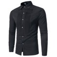 thumbnail image 1 of Pompotops Nouvelle Chemise Décontractée Mode Homme à Pli Frontal à Manches Longues Chemise Manteau en Solde, 1 of 4