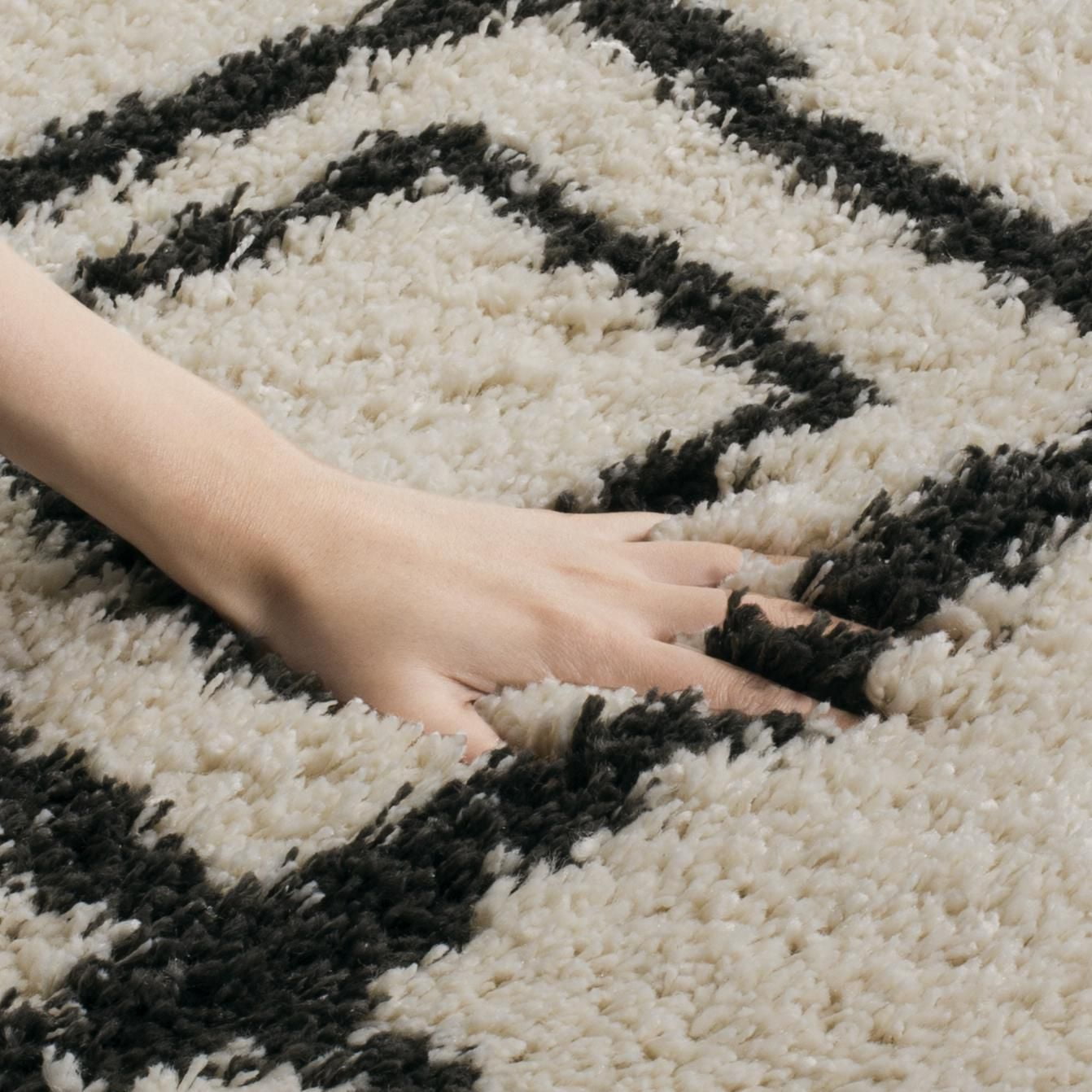 Safavieh Moroccan Fringe Kingston Tapis Géométrique Shag