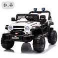 thumbnail image 1 of VOLTZ TOYS Jeep 12V Kids Ride On Car Toy with Open Doors, Working Searchlights, Parental Remote Control & LED Headlights - White, 1 of 7