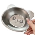 thumbnail image 1 of LEFU Stainless Steel Kids Dinner Plate, Children's Tableware Set with Panda Shape Design, Dishwasher Safe Divided Plate for School Lunch, Picnics, Camping (4.5*15cm, Silver), 1 of 9