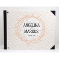 thumbnail image 3 of Darling Souvenir White Leaves Wreath Printed Wedding Guest Book Hardbound Cover Sign In Book Registry Scrapbook-9 x 12 Inches, 3 of 5