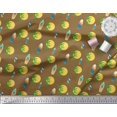 thumbnail image 3 of Soimoi Poly Crepe Fabric Skull,Sun & Palm Tree Nature Print Fabric by The Yard 42 Inch Wide, 3 of 3