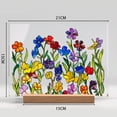 thumbnail image 3 of Nilvkv Acrylic Printed Desktop Display Floral Decoration Wooden Base Transparent Desktop Ornament, 3 of 6