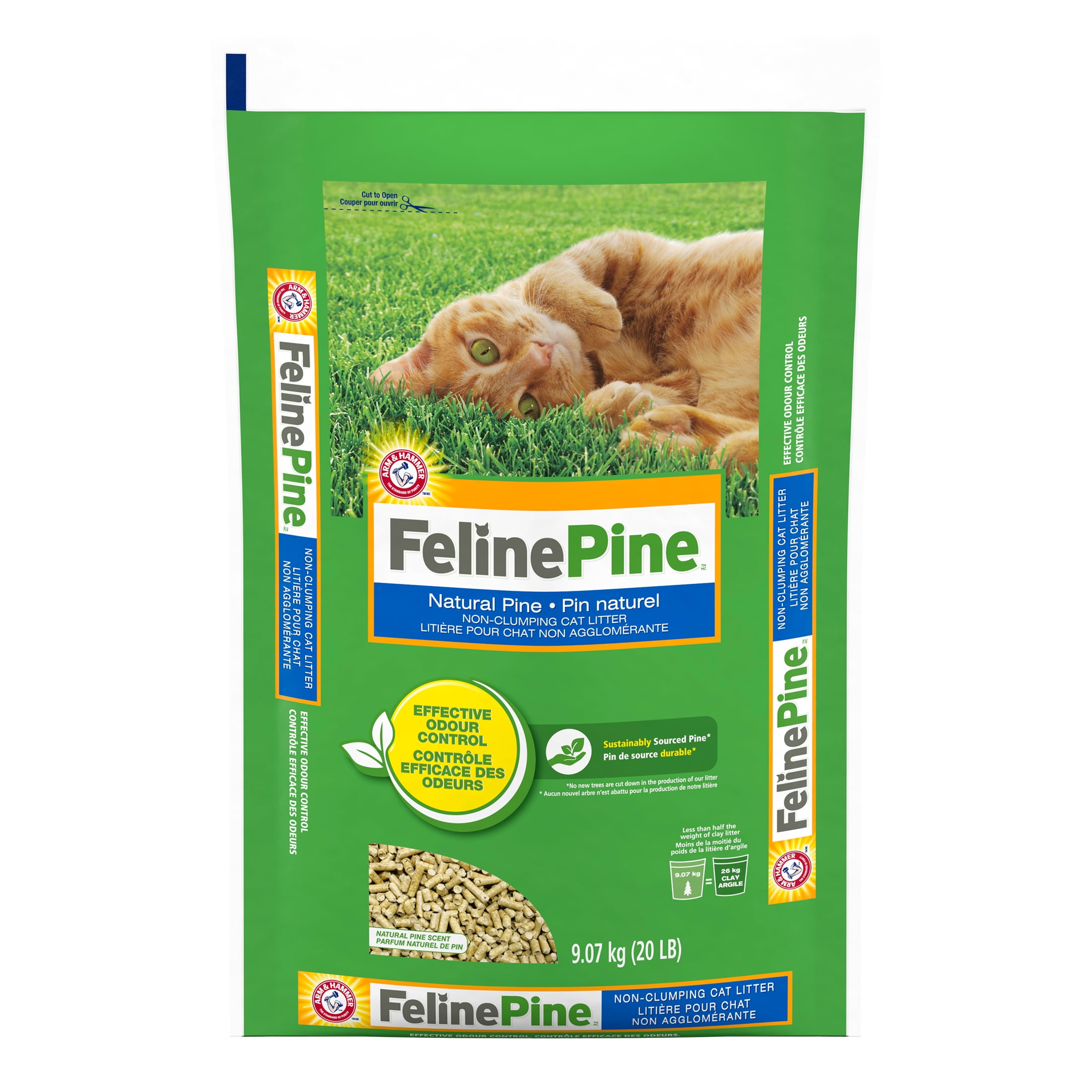 Arm & Hammer Feline Pine Non-Clumping Natural Cat Litter, 9.07 kg