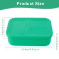 thumbnail image 3 of Silicone Bento Box with 3 Removable Compartments Portable Silicone Lunch Box Leakproof Bento Snack Box Food Grade Bento Lunch Box Dishwasher Safe for Kids Office School, 3 of 9