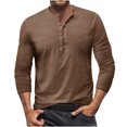 thumbnail image 2 of Birdeem Chemise Décontractée pour Hommes, Col en V, Manches Longues, Respirante, 2 of 8