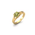 thumbnail image 2 of Bague Solitaire pour Femme en Argent Sterling 925 Vermeil Or 6 mm Ronde à Quartz Citron, 2 of 3