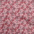 thumbnail image 1 of oneOone Tissu en Coton Flex Rouge Floral Rétro Tissu pour Robe Tissu Imprimé au Mètre 40 Pouces de Large, 1 of 5