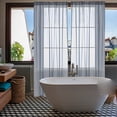 thumbnail image 3 of TIELUTT Achieve the with Solid Color Semi Sheer Curtains Heat Curtains Cold Curtains with Hooks Shower Curtain with Window Curtain Set Bedroom Curtains 45 Inches Long Curtains for Kids Room, 3 of 5