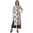 thumbnail image 1 of Moomaya Ensemble Décontracté en Viscose Style Santoon pour Femmes, Ensemble Palazzo 2 Pcs, Robe, Tenue Ethnique, 1 of 1