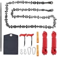 thumbnail image 3 of 53 Inch Hand Rope Chain Saw Sharp Manual Tree Limb Chain Saw with 68 Teeth Folding Pocket Rope Chainsaw Tree Cutting Tool for Gardening Camping Survival Gear, 3 of 11