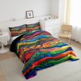thumbnail image 3 of Erosebridal Polka Dots Line Comforter Sets Twin Size,Rainbow Abstract Geometric Comforters & Duvets,Boho Style Bedding Twin Comforter Set,Super Cozy Room Decorative Reversible,2-Piece, 3 of 7