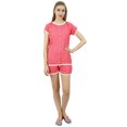 thumbnail image 3 of Bimba Ensemble de Pyjama en Dentelle à Boutons Pêche pour Femmes, Chemise de Nuit en Rayonne et Short, Robe-18, 3 of 9