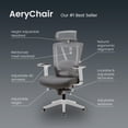 thumbnail image 4 of EFFYDESK AeryChair Heavy-Duty Executive Home Office Chair Ergonomic Desk Chair with Lumbar Support 4D Armrest Adjustable Task Chair (Pearl White), 4 of 8