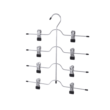 Mainstays, Multifunctional Metal Pants / Skirts Hangers with Adjustable Clips, Black