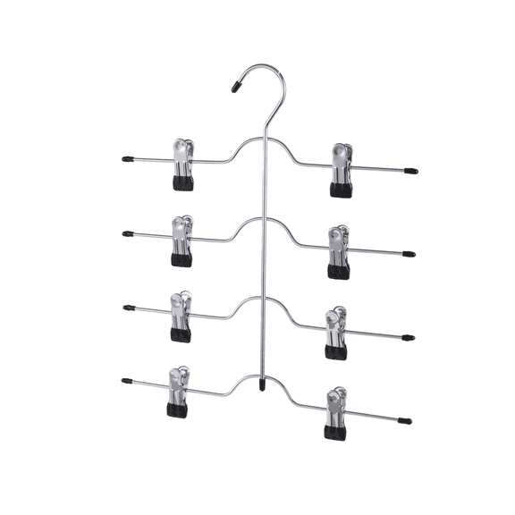 Mainstays, Cintres Multifonctionnels en Métal pour Pantalons / Jupes avec Clips Réglables, Noir