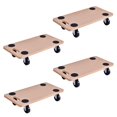 thumbnail image 1 of Costway Chariot Utilitaire Rectangulaire en Bois 4 Pcs 440 Lb avec Roues, Transporteur de Déménagement, 1 of 10