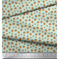 thumbnail image 2 of Soimoi Green Poly Georgette Fabric Pumpkin Vegetable Print Fabric by Yard 42 Inch Wide, 2 of 3