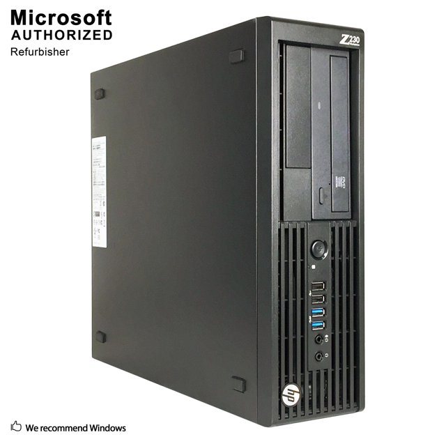 HP Z230 SFF, Intel Core i3-4130 3.4GHz, 12G DDR3 RAM, 500G, DVD, WIFI, Bluetooth, Windows 10 Pro 64 Bit (en, FR, ES)-Reconditionné