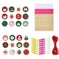 thumbnail image 1 of Christmas Gift Bag Set Christmas Creative Non-woven Cloth Gift Bag Set Christmas Tree Decoration Candy Bag with Clips Stickers Rope for Home Garden Store, 1 of 9