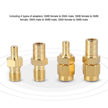 POCREATION SMB To SMA Adapter, RF Adapter SMA Adapter, For Antennas DAB Antenna Adapters
