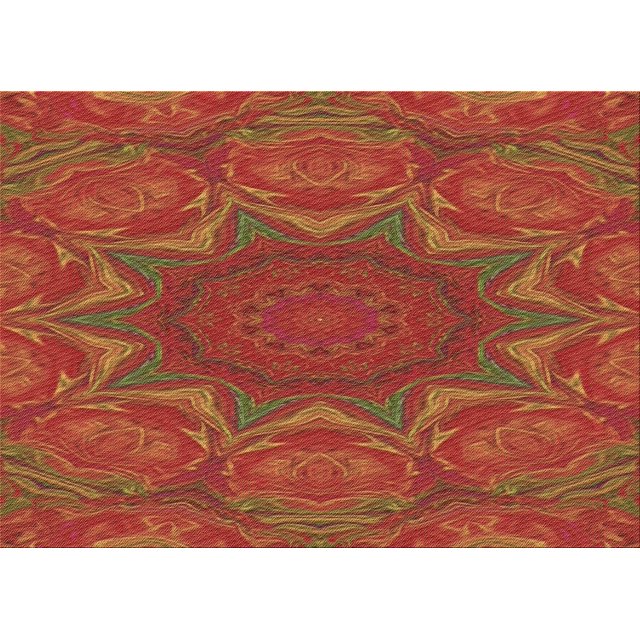 Ahgly Company Tapis d'Intérieur Rectangulaires Transitionnels Rouges Lavables à la Machine, 8 Pieds x 10 Pieds