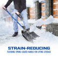 thumbnail image 2 of Snow Joe SJ-SHLV01 Shovelution Strain-Reducing Snow Shovel, 18-Inch, Spring Assisted Handle, 2 of 7