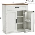 thumbnail image 4 of FAGAGA Armoire de Bar à Café Moderne avec Rangement, Buffet de Cuisine 36 Pouces avec Porte de Rangement, Buffet en Bois Style Ferme avec Tiroir pour Cuisine, Salle à Manger, Salle de Réception / Blanc, 4 of 8