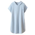 thumbnail image 2 of TIMIFIS Robe de Nuit Confortable pour Filles Haut de Pyjama Chemise de Nuit Col Ras du Cou Confortable Couleur Unie Décontractée Manches Longues Vêtement de Nuit Léger pour Dormir Tenue de Nuit Stylée pour Enfants, pour 4-12 Ans, 2 of 5