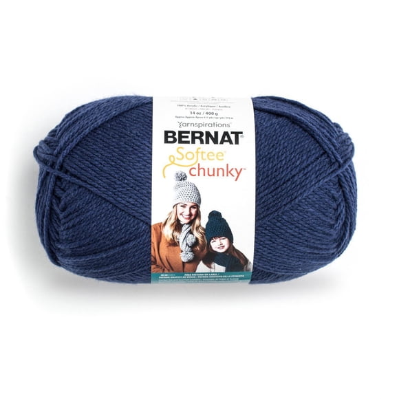 "Bernat® Fil Softee® Chunky™, Acrylique #6 Super Volumineux, 14oz/400g, 431 Yards"