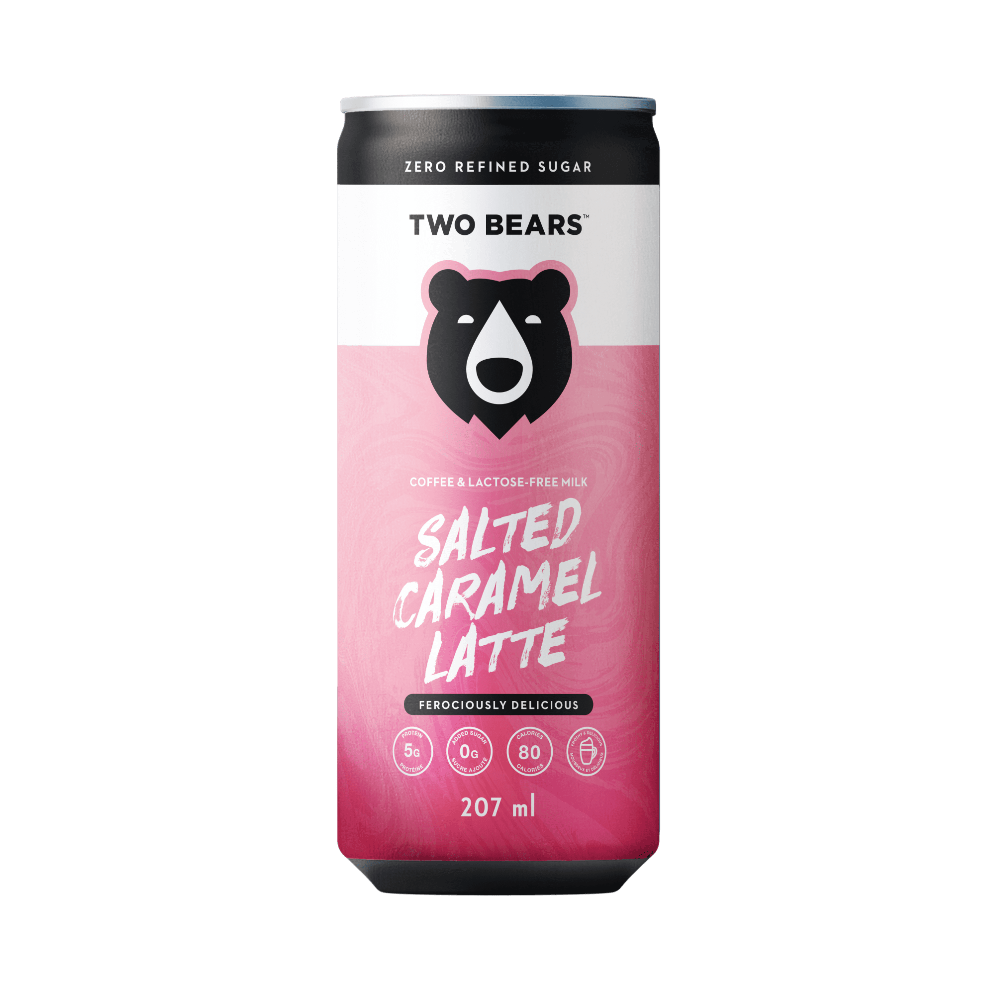 TWO BEARS Salted Caramel Dairy Latte, 207ml