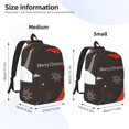 thumbnail image 2 of Vsdgher Christmas Gnomes In Red Hats Print Canvas Backpack Travel Rucksack Unisex Knapsack 15.7/17.7Inch Laptop Backpack for Work,College-Medium, 2 of 5