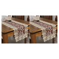 thumbnail image 3 of relayinert Comfortable Crochet Lace Table Runner For Easy Care Wedding Easy Wash Fitting wine red 40*120cm 2Set, 3 of 6