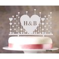 thumbnail image 1 of Monogram Cake Topper First Name Initial Heart Cake Topper, 1 of 1