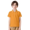 thumbnail image 1 of Chemises Garçons Manches Courtes Décontracté Polo Uni Jaune 11-12 Ans, 1 of 8