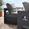 thumbnail image 2 of Modway Tahoe Outdoor Patio Powder-Coated Aluminum 2-Piece Armchair Set in Gray Charcoal, 2 of 7