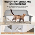 thumbnail image 3 of Naipo XL Stainless Steel Cat Litter Box with High Wall Side, 23.5"×15.5"×12", XL Litter Box for Small/Big/Multi Cats, with Scoop and Footboard, Gray, 3 of 9