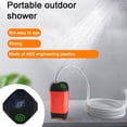 thumbnail image 3 of yeacher Pompe de Douche Extérieure Portable avec Batterie 4800mAh, Étanche IPX7, Idéale pour le Camping, la Randonnée et la Maison - Modèle ABS Rouge (Sans Affichage de la Température), 3 of 7