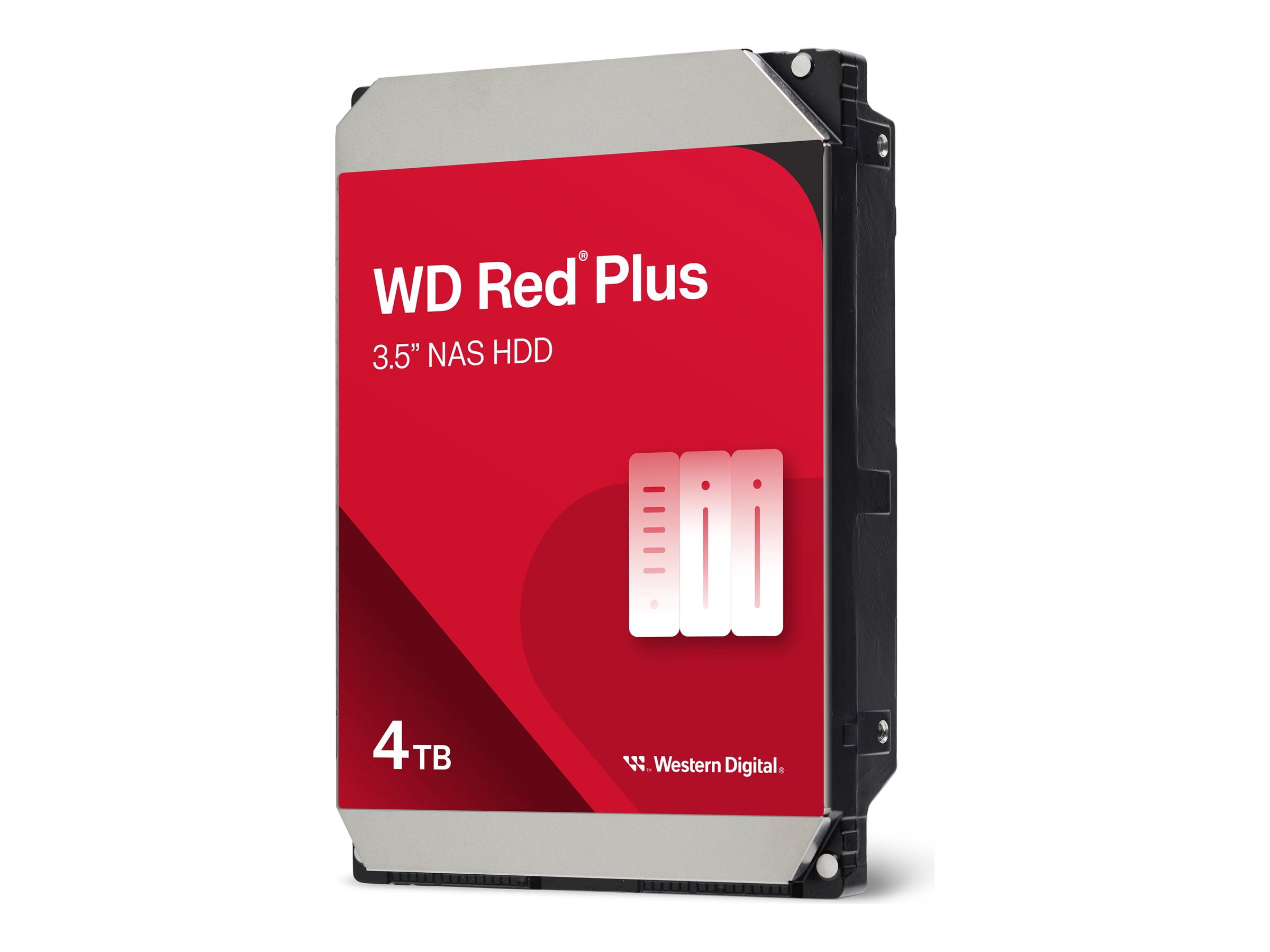 WD Red Plus WD40EFPX - Hard drive - 4 TB - internal - 3.5" - SATA 6Gb/s - 5400 rpm - buffer: 256 MB