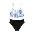 thumbnail image 1 of Teen Girls Swimsuits 2 Piece Cute Bikini Swimsuit Ruffle Cute Swimwear Bathing Suits 14-15 Years, 1 of 8
