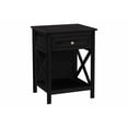 thumbnail image 3 of Monarch Specialties Accent Table, End, Side Table, 2 Tier, Bedroom, Nightstand, Lamp, Storage Drawer, Black Veneer, Transitional, 3 of 3
