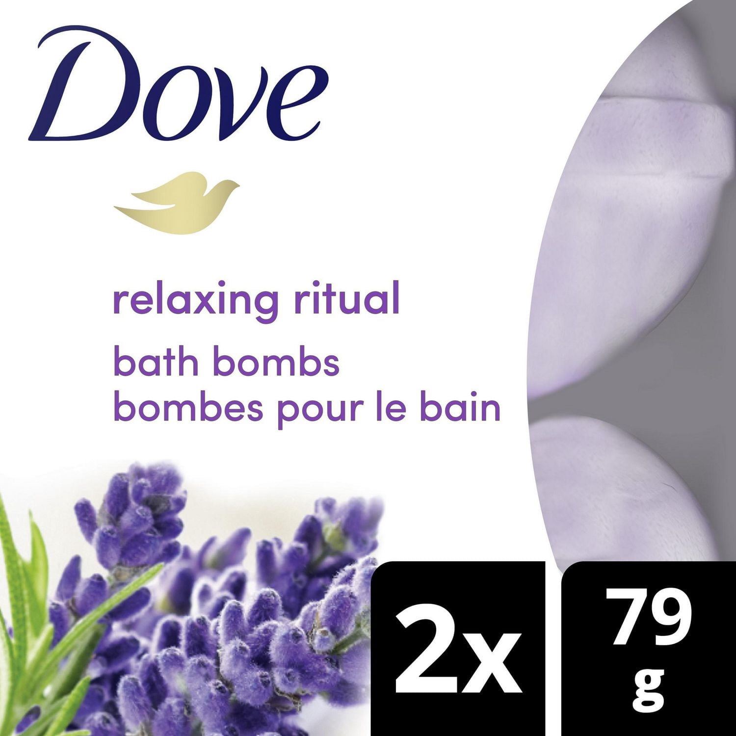 Bombes de Bain Dove Relaxing Care Lavande et Camomille