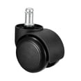 thumbnail image 3 of Unique Bargains Roulettes de Chaise de Bureau Roues 2 Pouces Roue en PU Tige 11 mm Roulette Pivotante Noire, 2 Pcs, 3 of 4