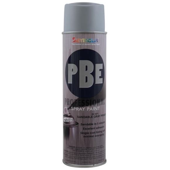 Seymour SM20-1671 20 oz PBE Professional Spray Paint, Light Gray Primer