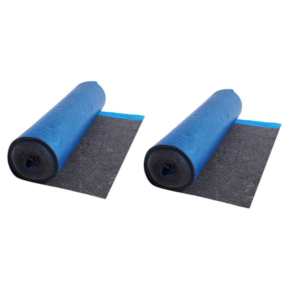 KFFKFF Floor Underlayment 400 sq. ft, 3mm Laminate Flooring Padding with Attached Vapor Barrier, Heavy Duty Fiber+PE Film