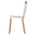 thumbnail image 3 of Modern Plastic Dining Chair Windsor Design with Beech Wood Legs, White Set of 4, 3 of 7