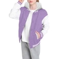 thumbnail image 3 of WEIYLL Hauts pour Garçons Automne Printemps Manches Longues Baseball à Capuche Violet Vestes pour 2-3 Ans, 3 of 6