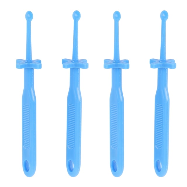 Earwax Removal Cleaning Tool with Safe Guard, 4pcs Reusable Plastic Ear Scoop Soft Handle for Home