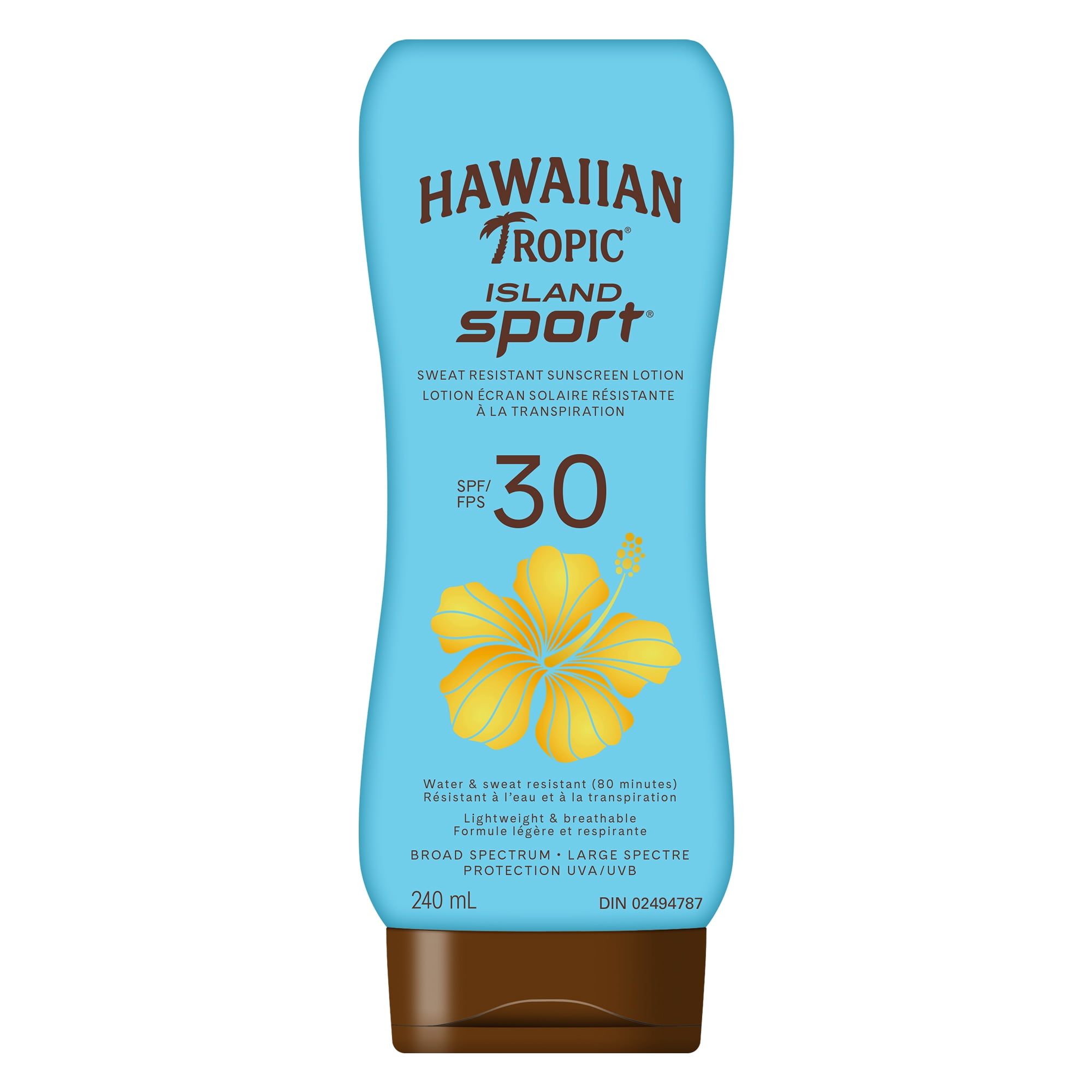 Hawaiian Tropic® Island Sport® Lotion Écran Solaire Résistante à la Transpiration, SPF 30